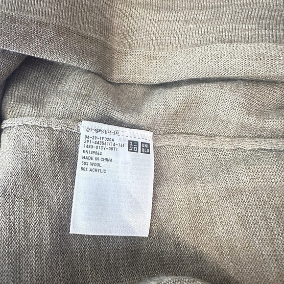 NEW Uniqlo Women’s U Merino-Blend Turtleneck Sweater Dress Khaki Sz XS - Picture 11 of 11